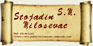 Stojadin Miloševac vizit kartica